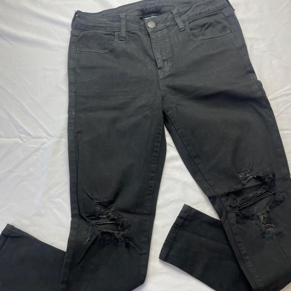 American Eagle Women's Black Skinny Jeans size 10 Regular